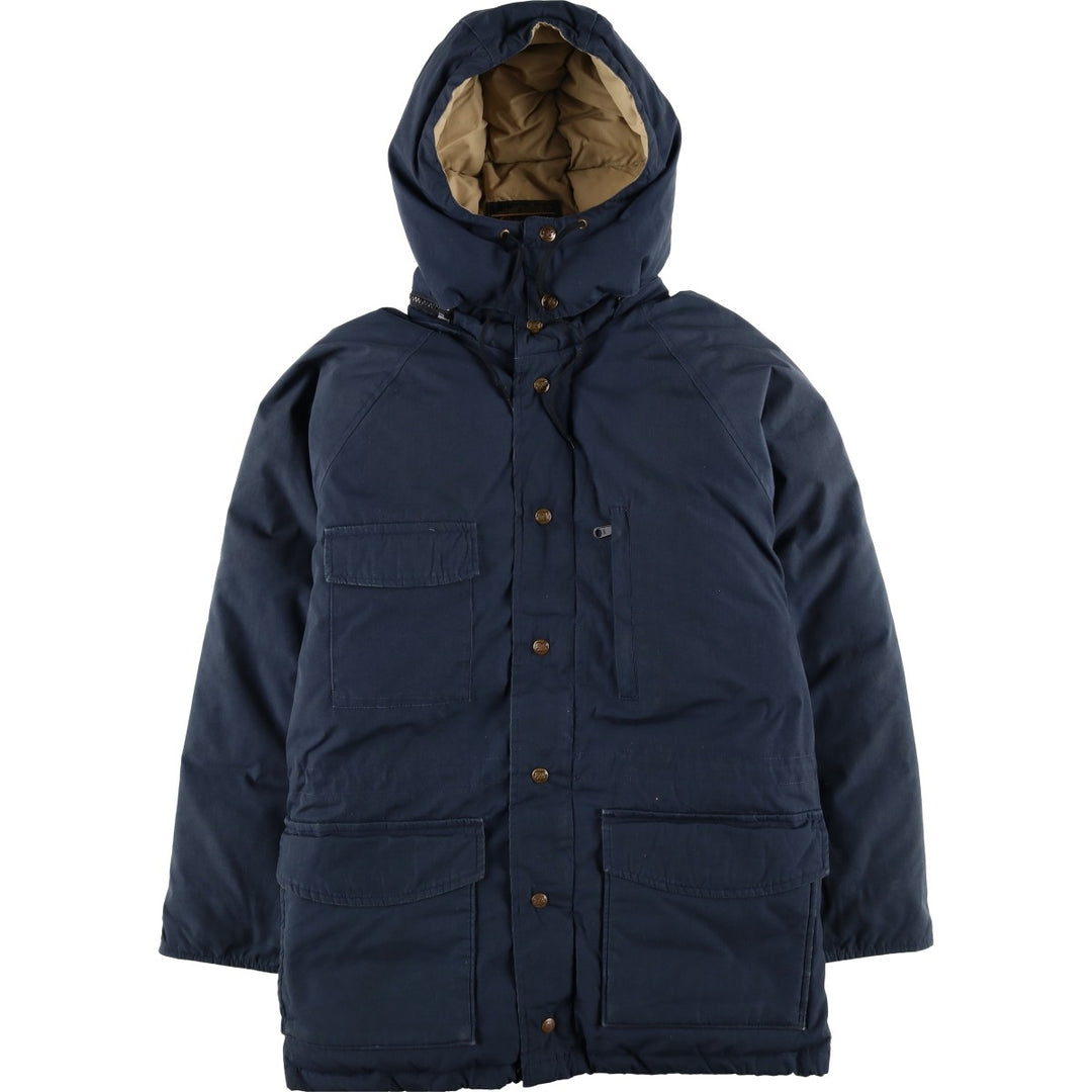 Vintage 1970s-1980'S Eddie Bauer goose down parka, size L, men's unclear navy blue type Vintage Second Hand