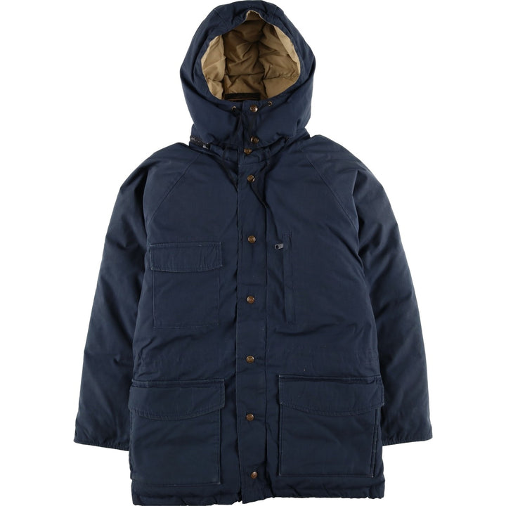 Vintage 1970s-1980'S Eddie Bauer goose down parka, size L, men's unclear navy blue type Vintage Second Hand