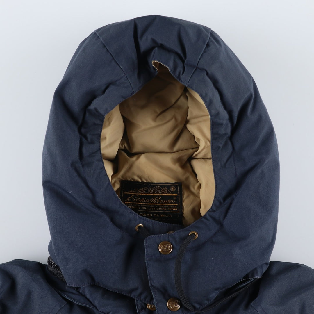 Vintage 1970s-1980'S Eddie Bauer goose down parka, size L, men's unclear navy blue type Vintage Second Hand
