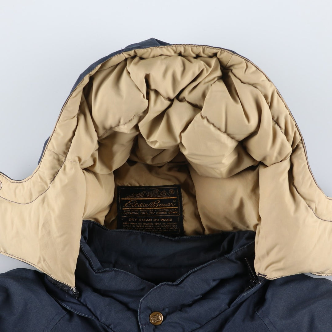 Vintage 1970s-1980'S Eddie Bauer goose down parka, size L, men's unclear navy blue type Vintage Second Hand