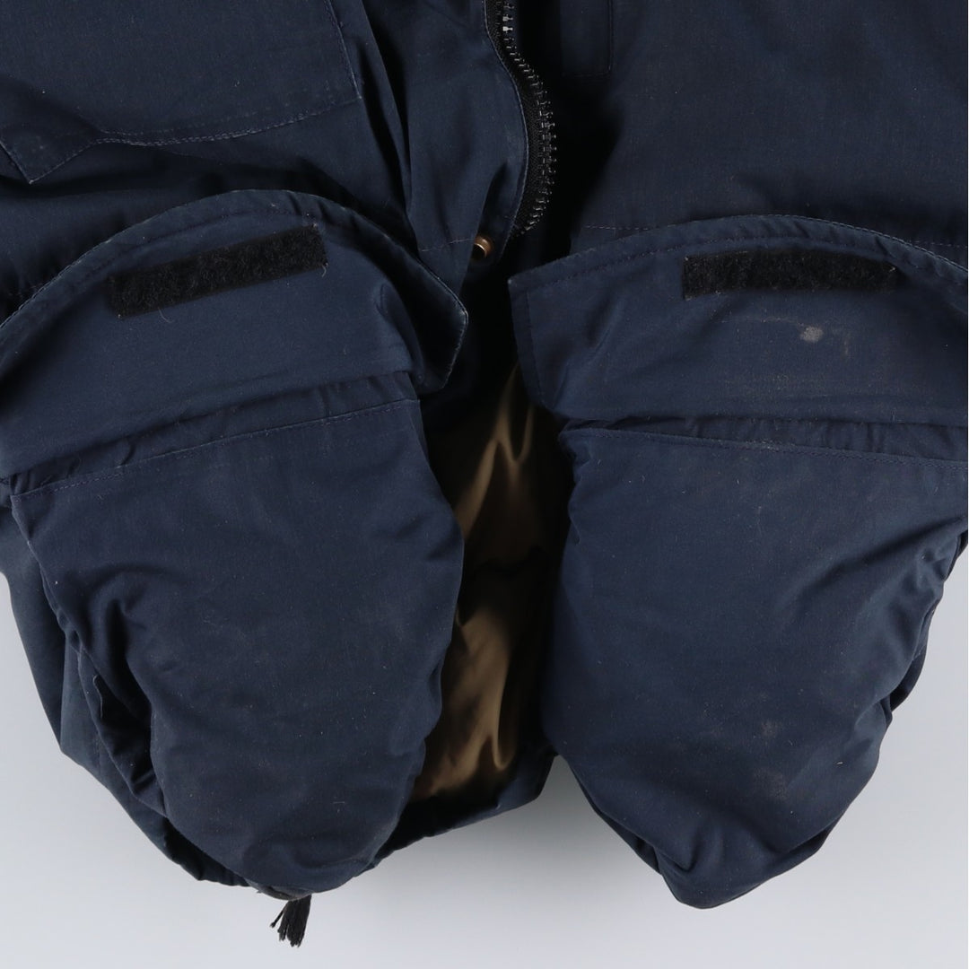 Vintage 1970s-1980'S Eddie Bauer goose down parka, size L, men's unclear navy blue type Vintage Second Hand