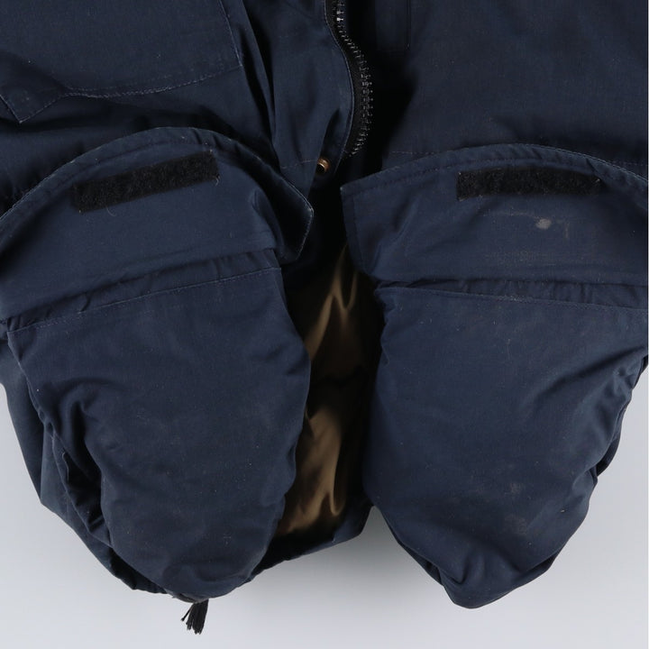 Vintage 1970s-1980'S Eddie Bauer goose down parka, size L, men's unclear navy blue type Vintage Second Hand