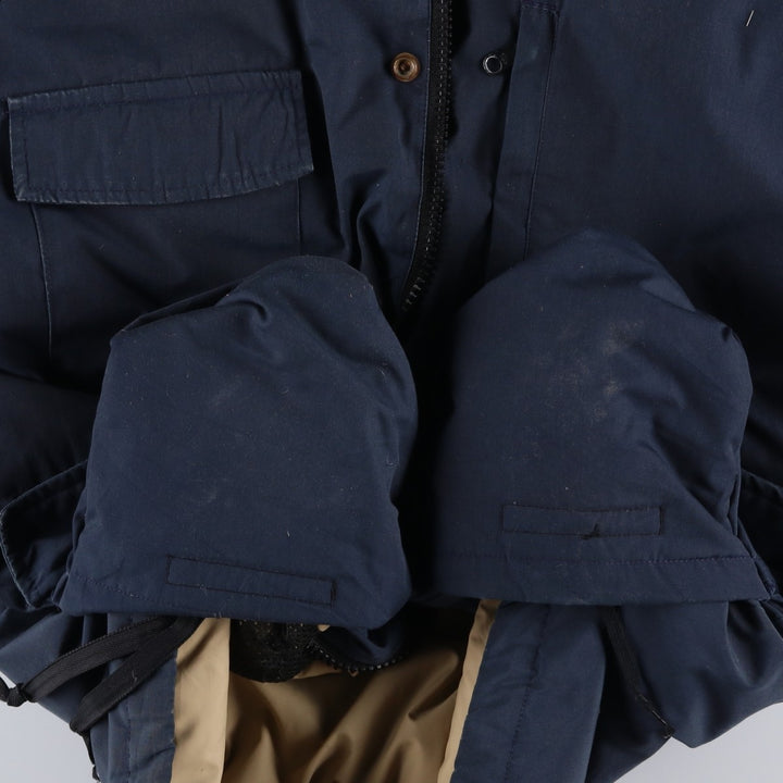 Vintage 1970s-1980'S Eddie Bauer goose down parka, size L, men's unclear navy blue type Vintage Second Hand