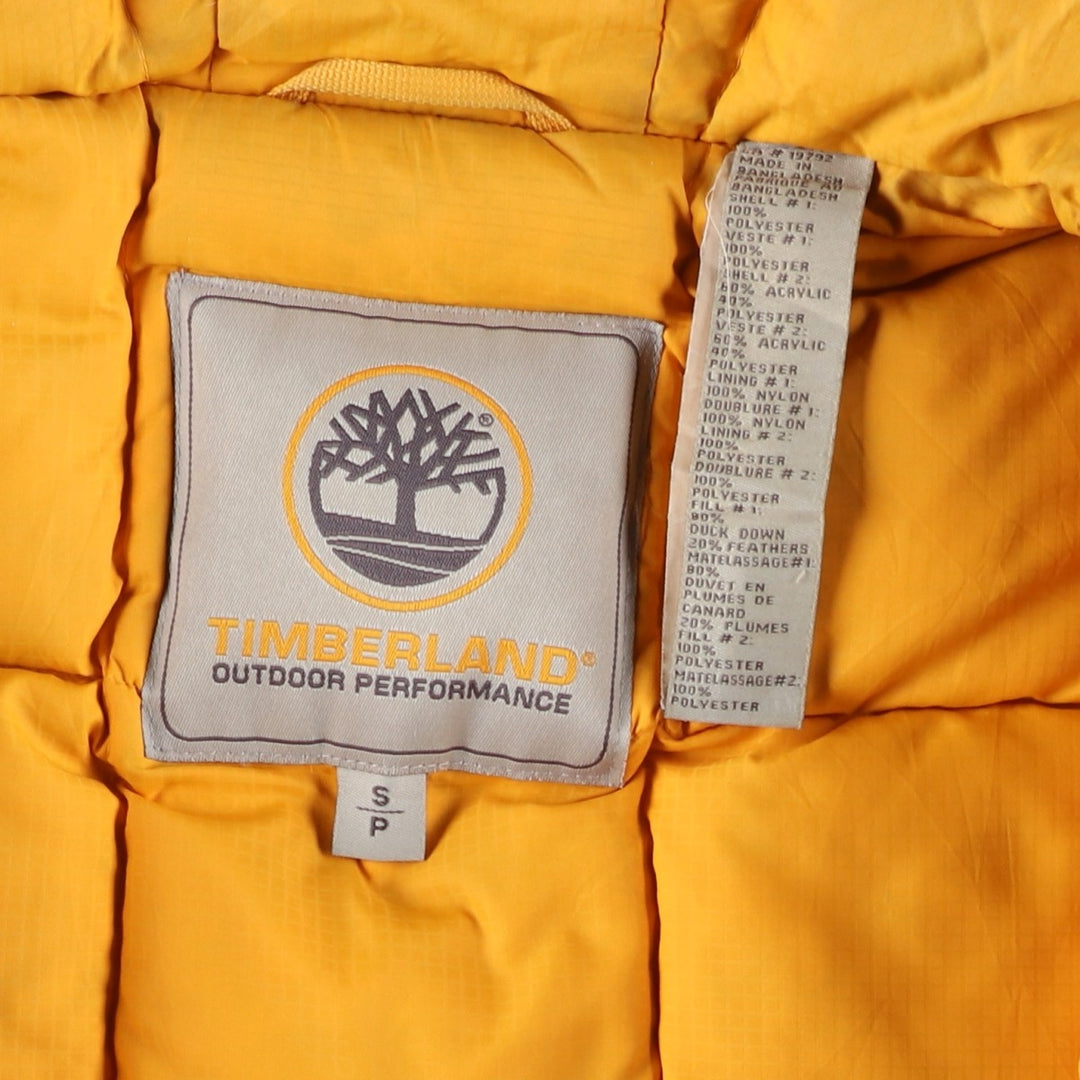 2000'S Timberland Down Parka, Men's Size S (approx.) polyester Khaki type Vintage Second Hand