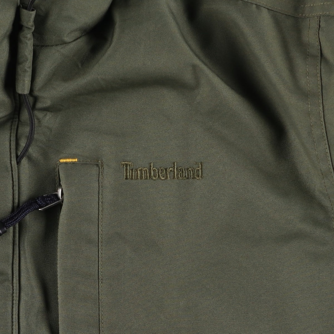 2000'S Timberland Down Parka, Men's Size S (approx.) polyester Khaki type Vintage Second Hand