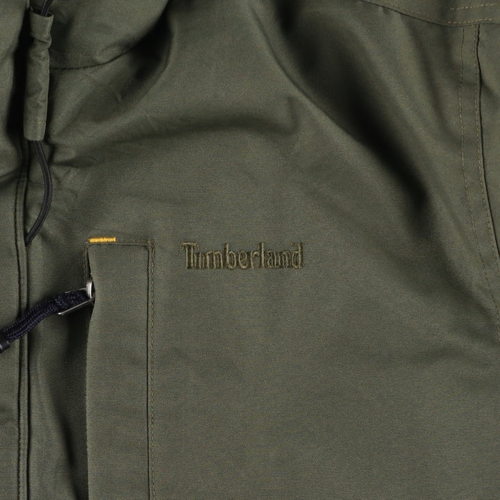 2000'S Timberland Down Parka, Men's Size S (approx.) polyester Khaki type Vintage Second Hand