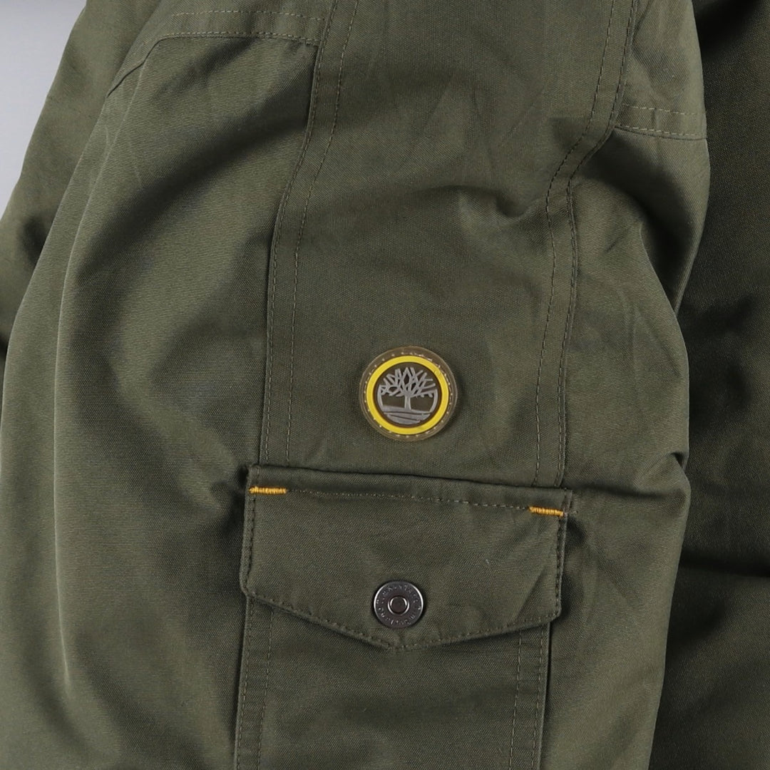 2000'S Timberland Down Parka, Men's Size S (approx.) polyester Khaki type Vintage Second Hand