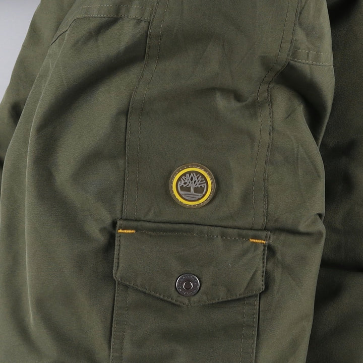 2000'S Timberland Down Parka, Men's Size S (approx.) polyester Khaki type Vintage Second Hand