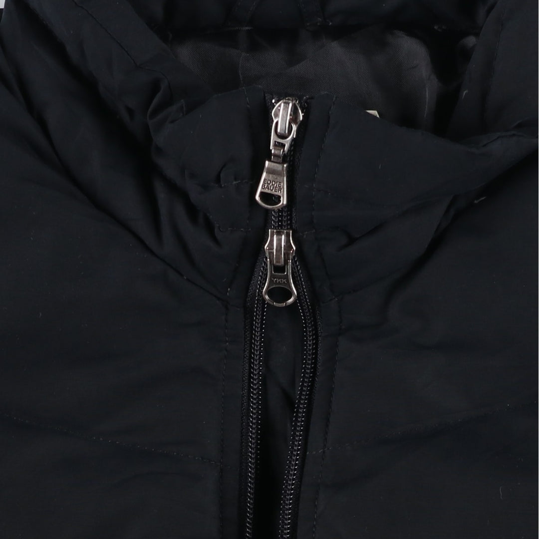 90'S - Vintage Eddie Bauer goose down jacket, men's size M polyester black type Vintage Second Hand