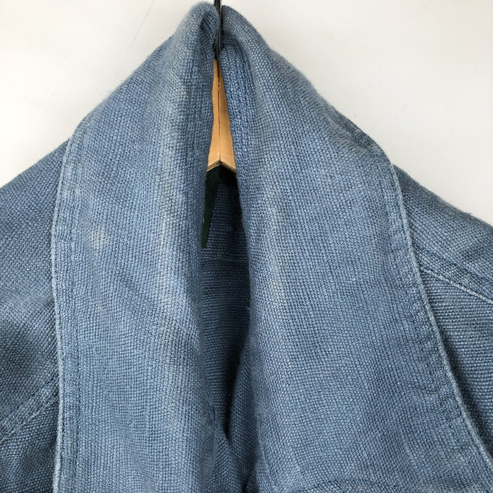 Ralph Lauren linen jacket, women's size L (approx.) linen blue type Vintage Second Hand