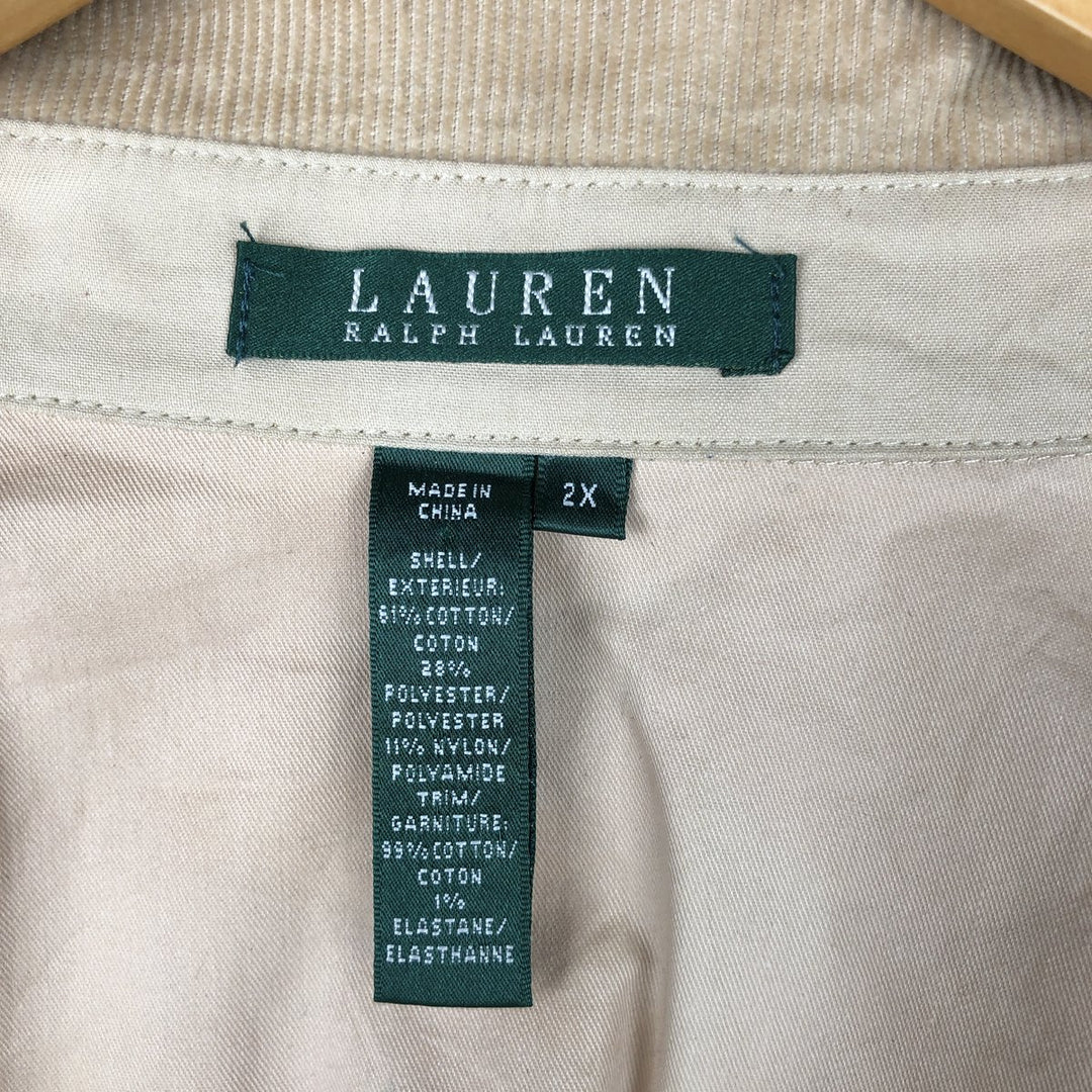 Ralph Lauren hunting jacket, women's size XXL (approx.) cotton Beige type Vintage Second Hand