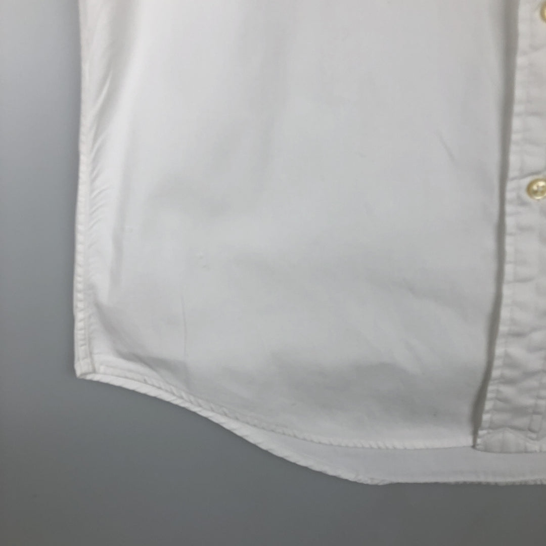 Ralph Lauren POLO by Ralph Lauren CUSTOM FIT Long-Sleeve Button-Down Shirt, Men's Size S (approx.) cotton white type Vintage Second Hand
