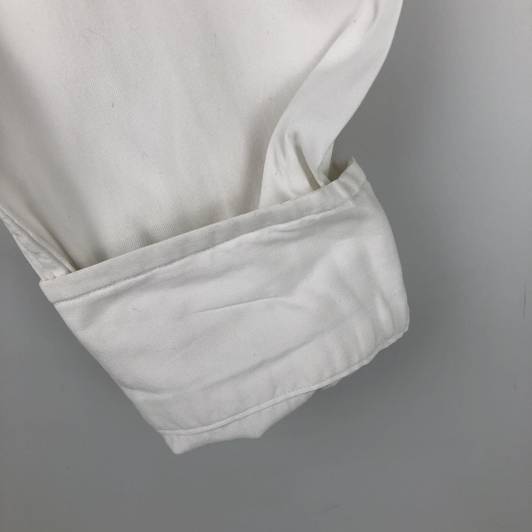 Ralph Lauren POLO by Ralph Lauren CUSTOM FIT Long-Sleeve Button-Down Shirt, Men's Size S (approx.) cotton white type Vintage Second Hand