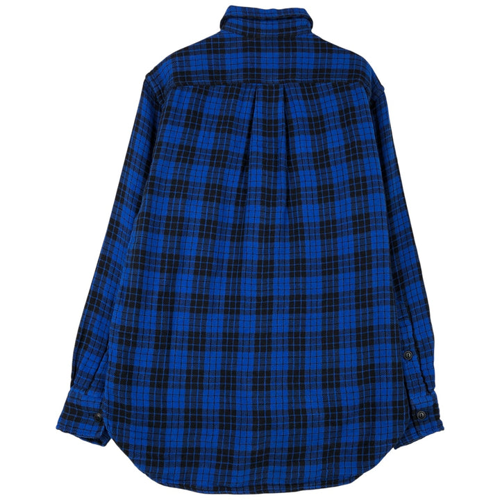 Ralph Lauren POLO RALPH LAUREN Long-Sleeve Flannel Check Shirt, Men's Size XS (approx.) cotton blue type Vintage Second Hand