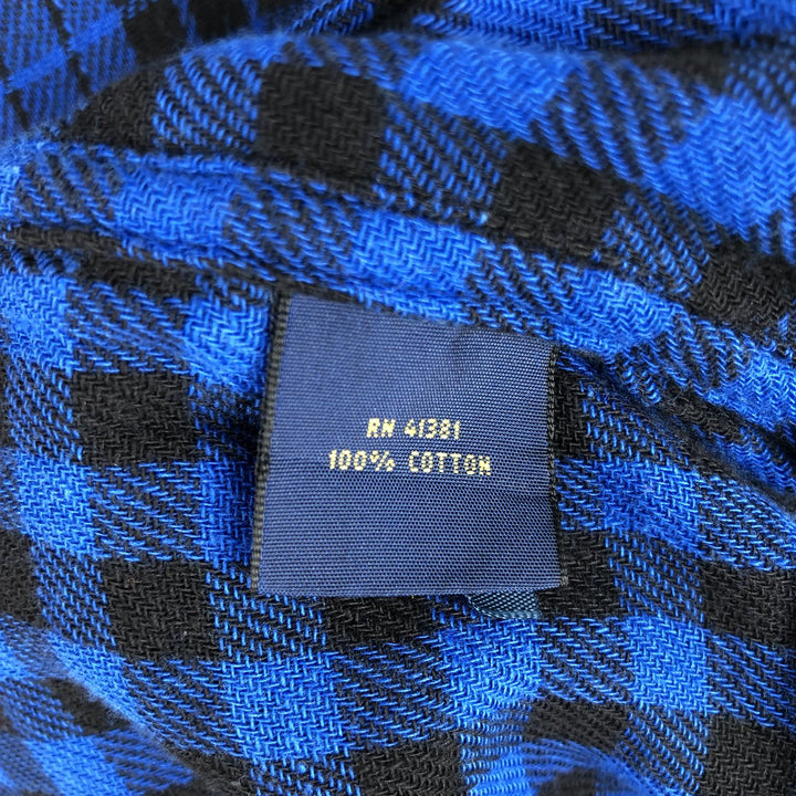 Ralph Lauren POLO RALPH LAUREN Long-Sleeve Flannel Check Shirt, Men's Size XS (approx.) cotton blue type Vintage Second Hand