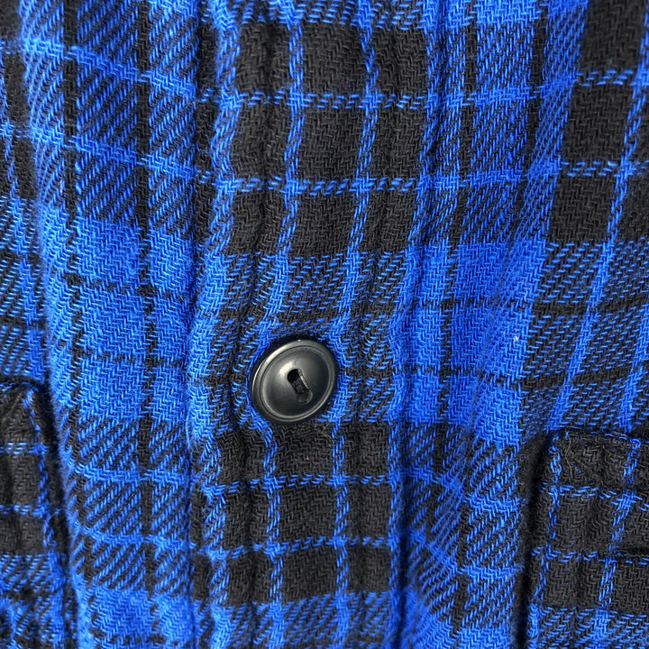 Ralph Lauren POLO RALPH LAUREN Long-Sleeve Flannel Check Shirt, Men's Size XS (approx.) cotton blue type Vintage Second Hand