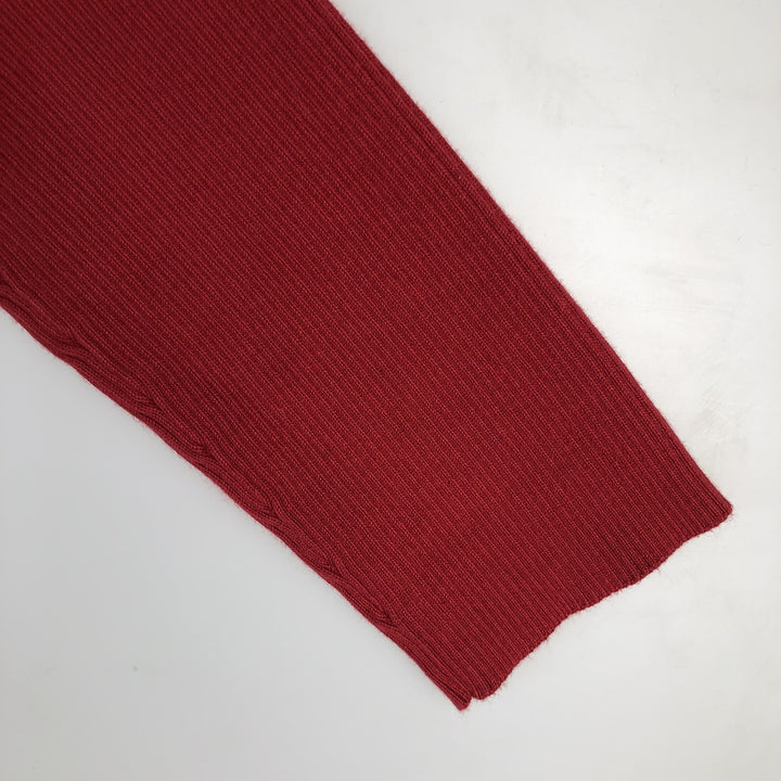 Ralph Lauren POLO JEANS Ribbed Cotton Half-Zip Sweater, Women's Size XL (approx.) cotton red type Vintage Second Hand