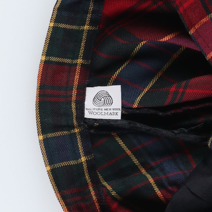 Ralph Lauren LAUREN Check Pattern Wool Maxi A-Line Skirt, Women's Size L (approx.) wool red type Vintage Second Hand