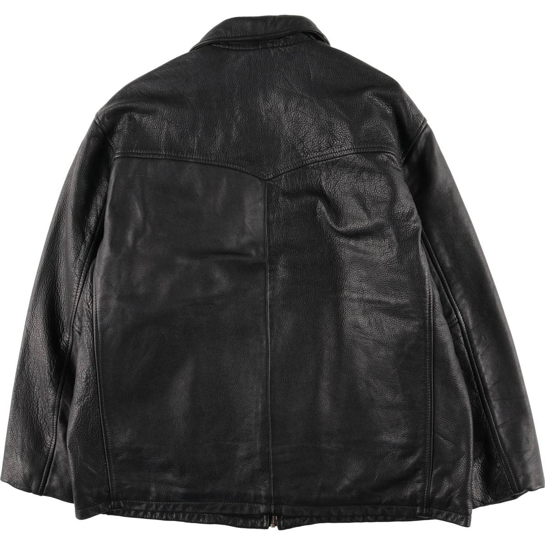 COSA NOVA Swing Top Leather Blouson, Made in Canada, Men's Size XL genuine leather black type Vintage Second Hand