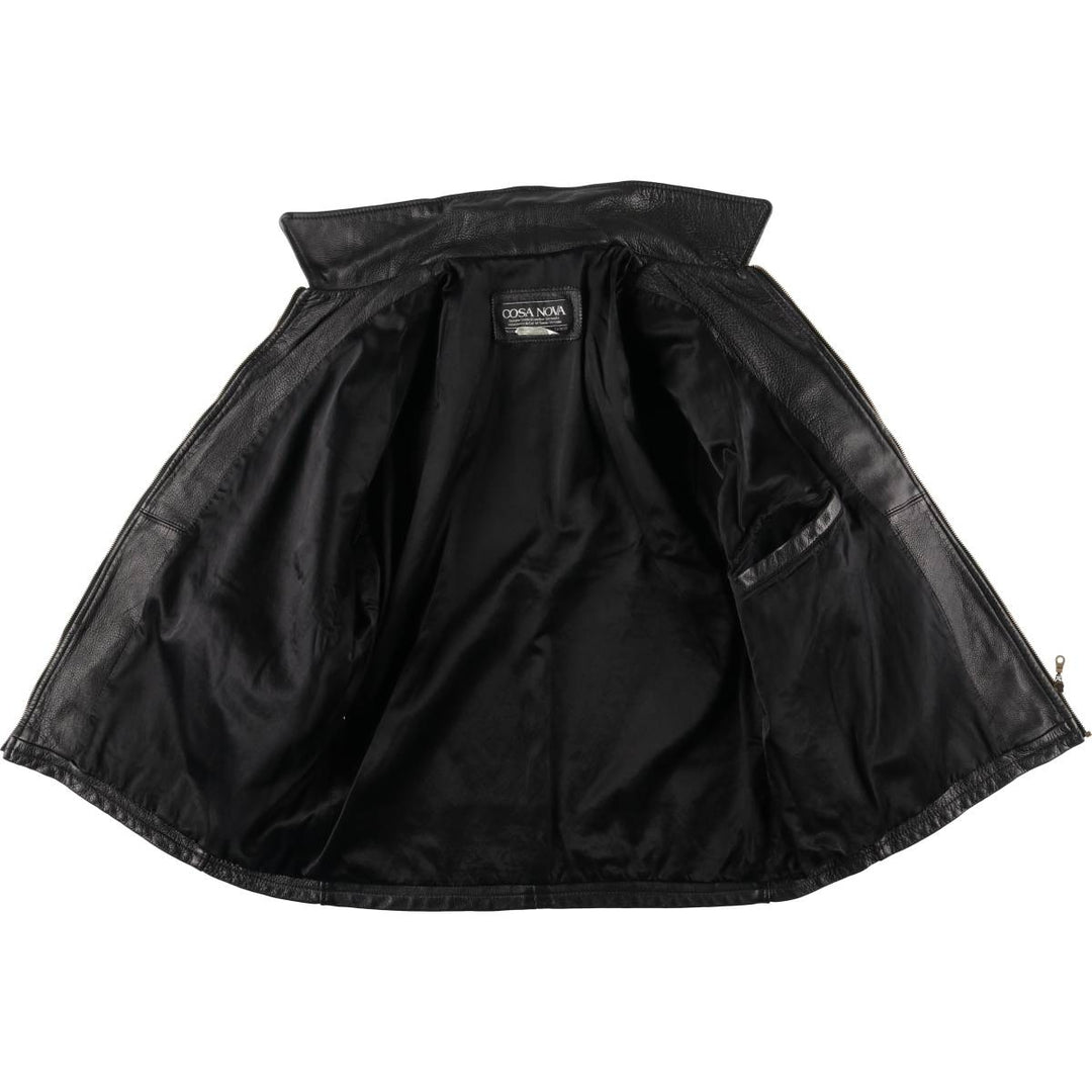COSA NOVA Swing Top Leather Blouson, Made in Canada, Men's Size XL genuine leather black type Vintage Second Hand