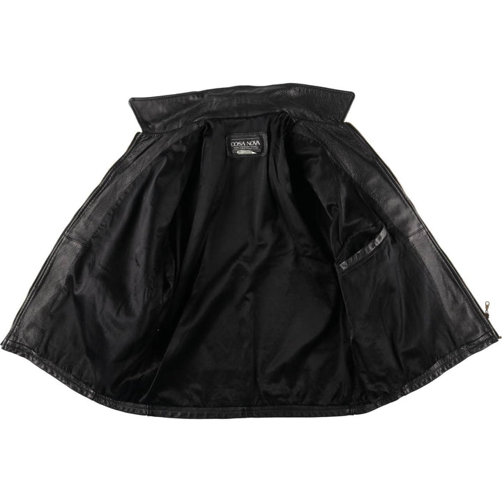 COSA NOVA Swing Top Leather Blouson, Made in Canada, Men's Size XL genuine leather black type Vintage Second Hand