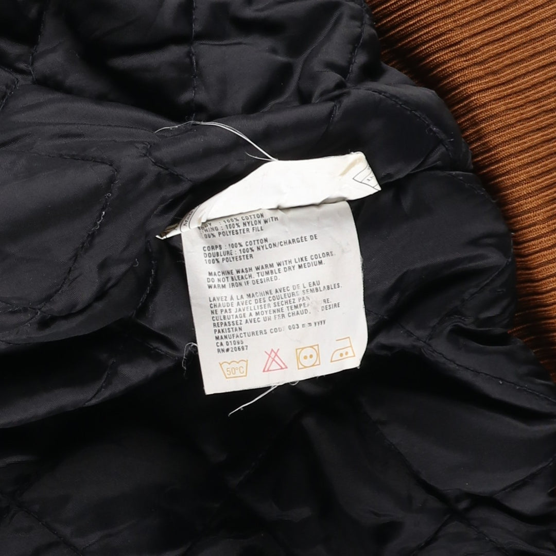Dickies Active Jacket Type Padded Duck Full Zip Hoodie, Men's XL cotton ocher yellow type Vintage Second Hand