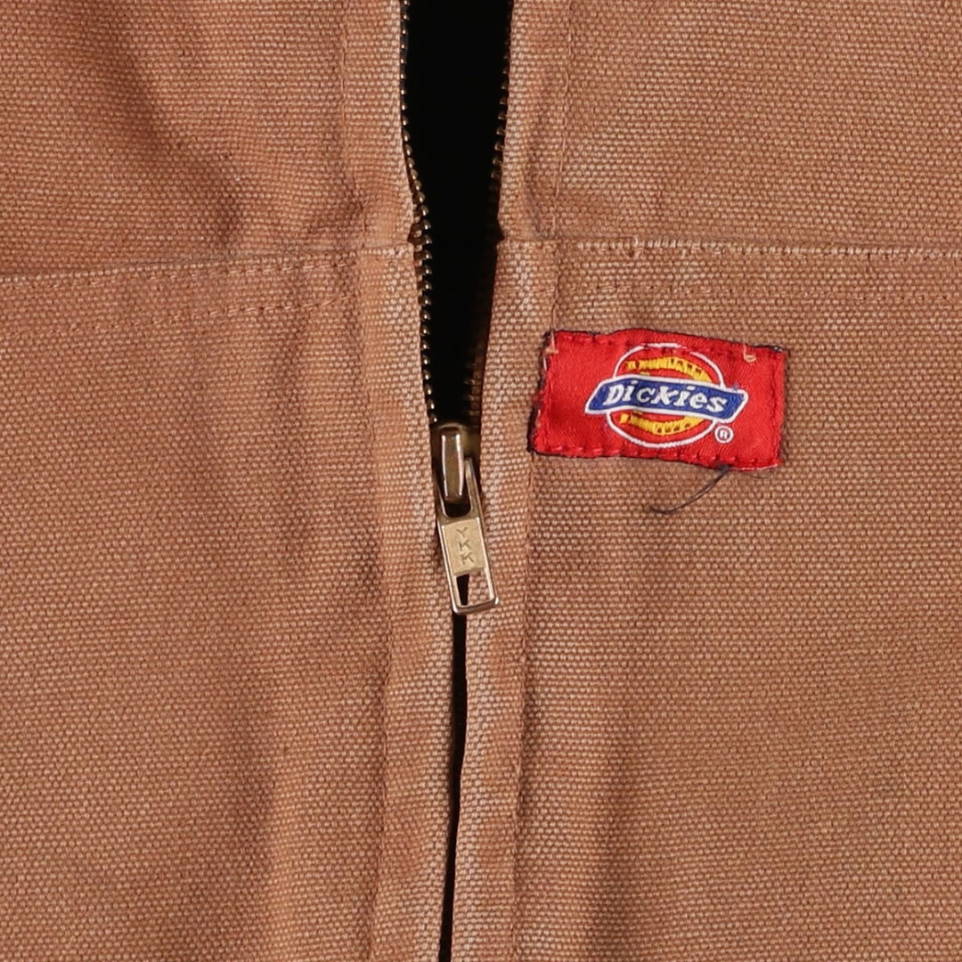 Dickies Active Jacket Type Padded Duck Full Zip Hoodie, Men's XL cotton ocher yellow type Vintage Second Hand