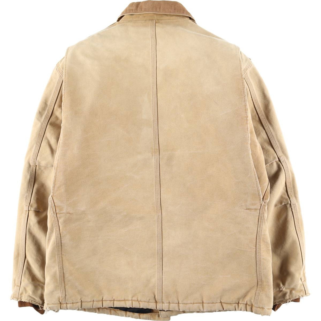 2000'S Carhartt Traditional Padded Duck Work Jacket, Men's Size XL cotton Beige type Vintage Second Hand