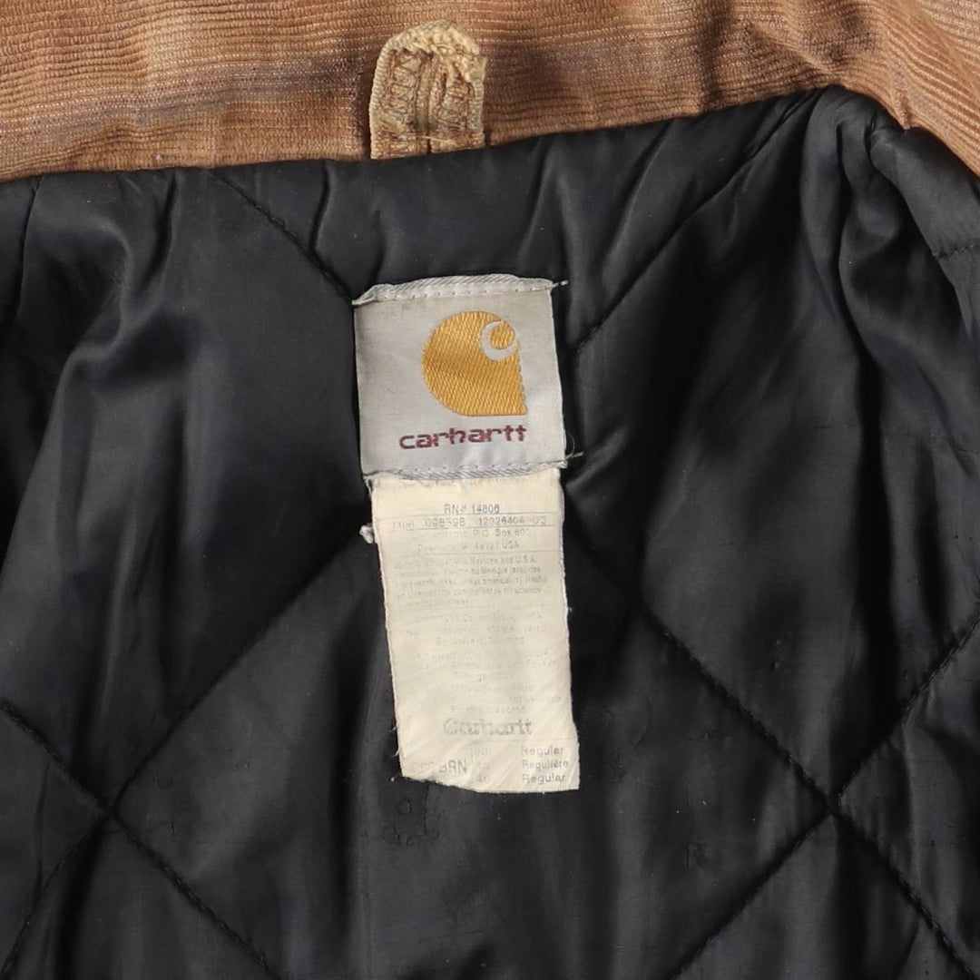 2000'S Carhartt Traditional Padded Duck Work Jacket, Men's Size XL cotton Beige type Vintage Second Hand