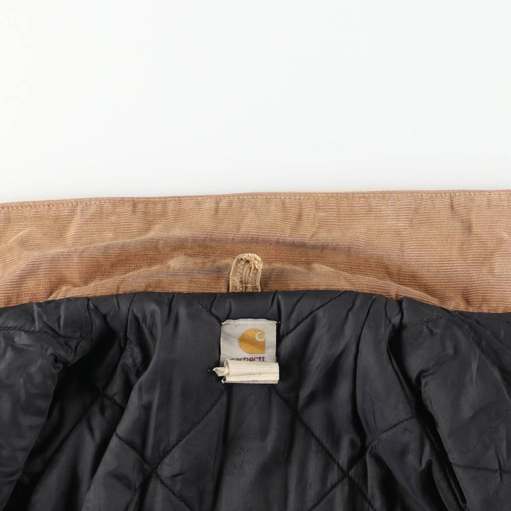 2000'S Carhartt Traditional Padded Duck Work Jacket, Men's Size XL cotton Beige type Vintage Second Hand