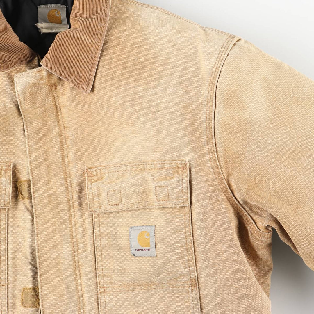 2000'S Carhartt Traditional Padded Duck Work Jacket, Men's Size XL cotton Beige type Vintage Second Hand