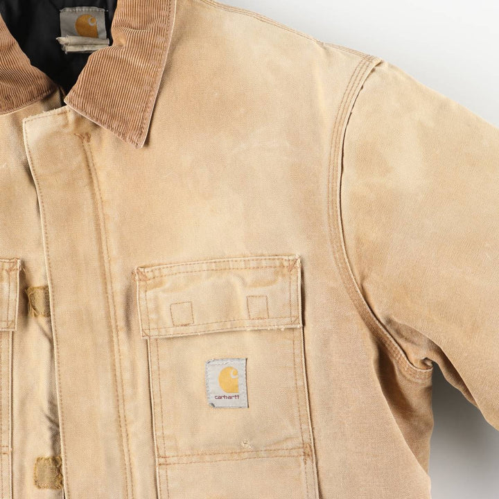 2000'S Carhartt Traditional Padded Duck Work Jacket, Men's Size XL cotton Beige type Vintage Second Hand
