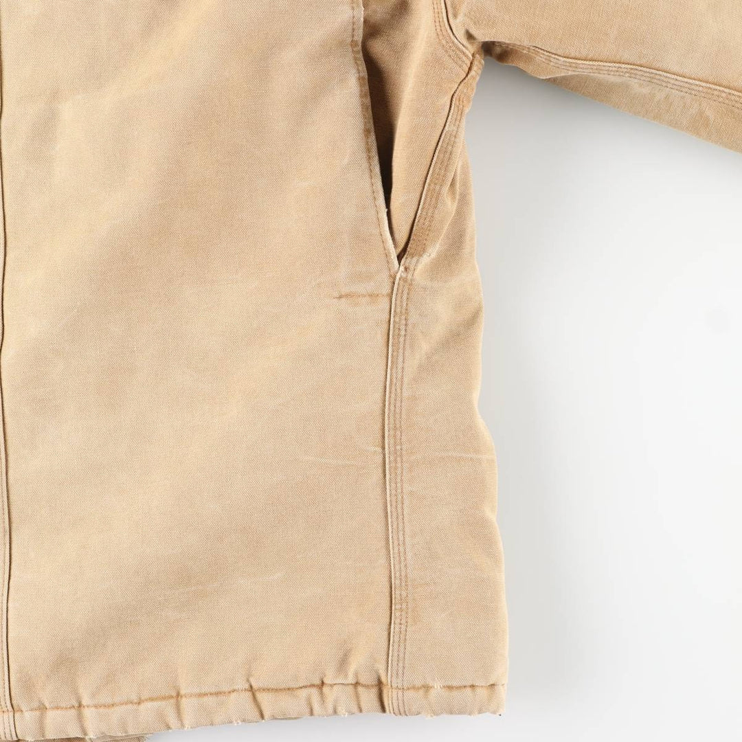 2000'S Carhartt Traditional Padded Duck Work Jacket, Men's Size XL cotton Beige type Vintage Second Hand