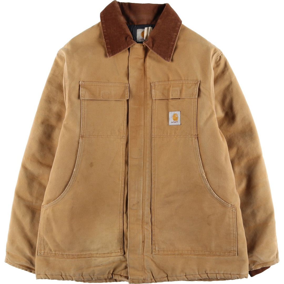 Carhartt Traditional Padded Duck Work Jacket, Men's Size XL unclear ocher yellow type Vintage Second Hand