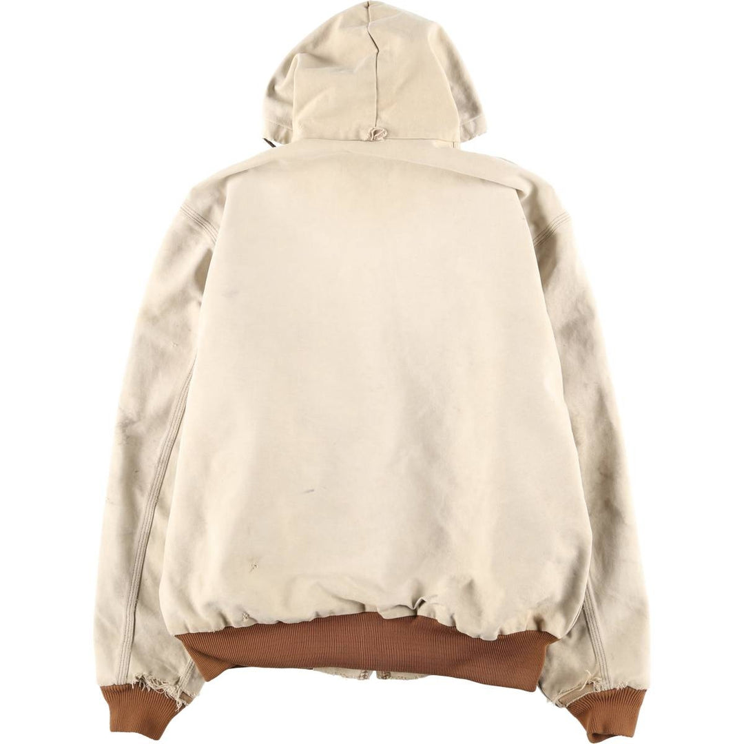 00'S Carhartt Active Jacket Duck Full Zip Parka Made in USA Men's XL cotton unbleached Vintage Second Hand