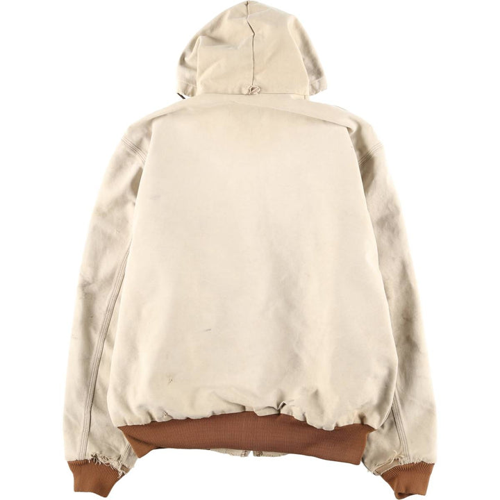 00'S Carhartt Active Jacket Duck Full Zip Parka Made in USA Men's XL cotton unbleached Vintage Second Hand