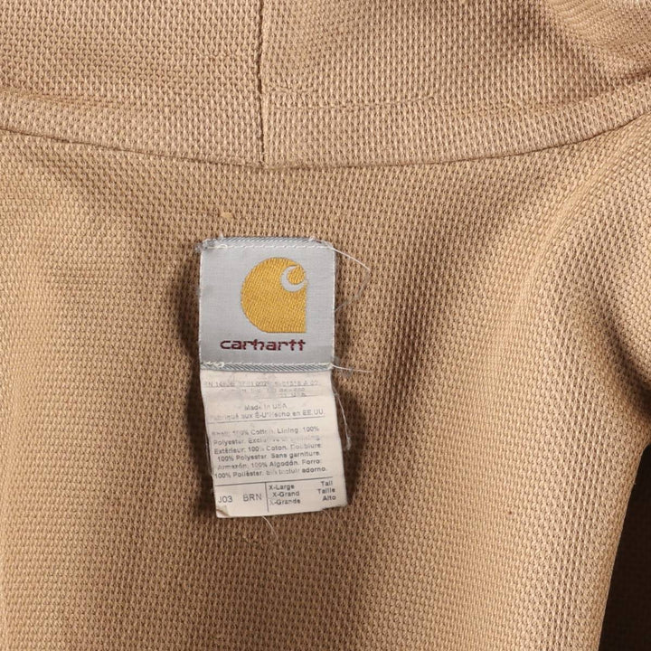 00'S Carhartt Active Jacket Duck Full Zip Parka Made in USA Men's XL cotton unbleached Vintage Second Hand