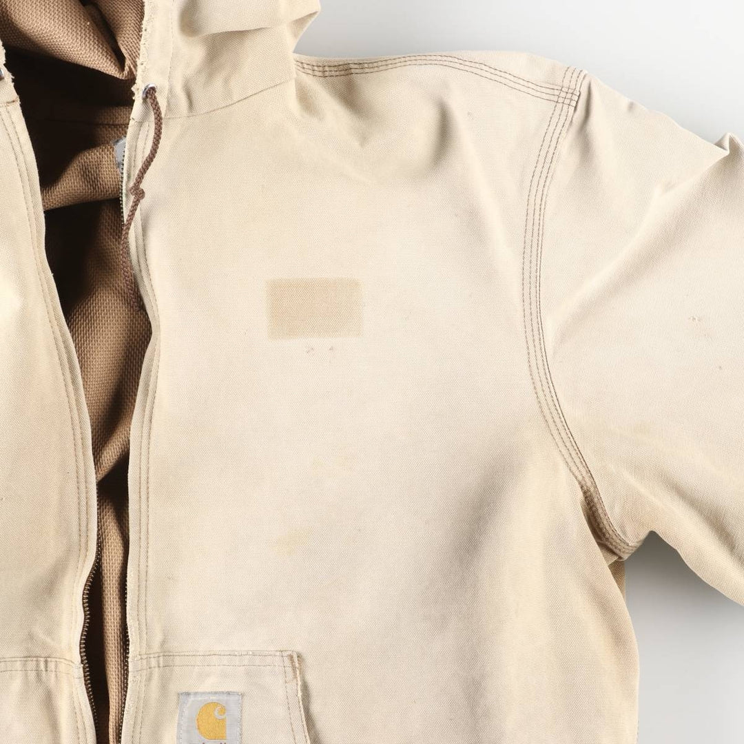 00'S Carhartt Active Jacket Duck Full Zip Parka Made in USA Men's XL cotton unbleached Vintage Second Hand