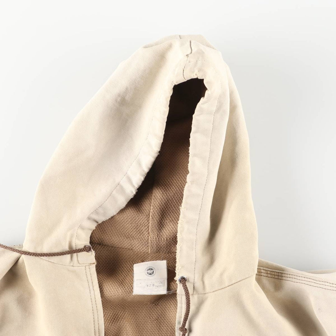 00'S Carhartt Active Jacket Duck Full Zip Parka Made in USA Men's XL cotton unbleached Vintage Second Hand