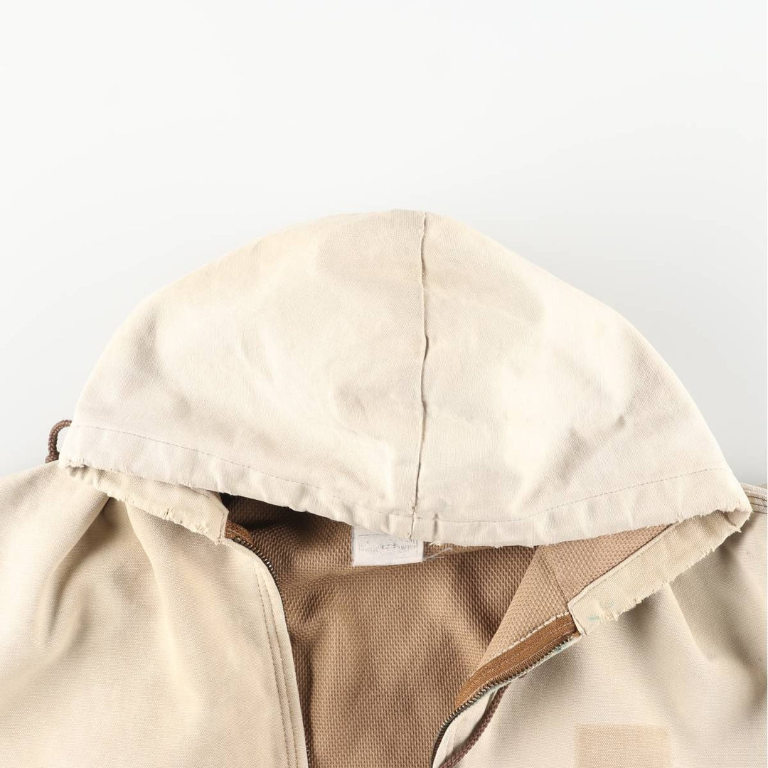 00'S Carhartt Active Jacket Duck Full Zip Parka Made in USA Men's XL cotton unbleached Vintage Second Hand