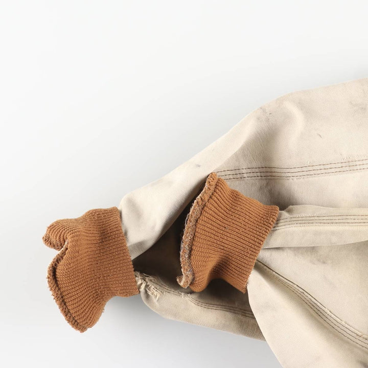 00'S Carhartt Active Jacket Duck Full Zip Parka Made in USA Men's XL cotton unbleached Vintage Second Hand