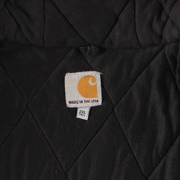 Carhartt Active Jacket, Padded Duck Full-Zip Hoodie, Made in USA, Men's XXL cotton black type Vintage Second Hand