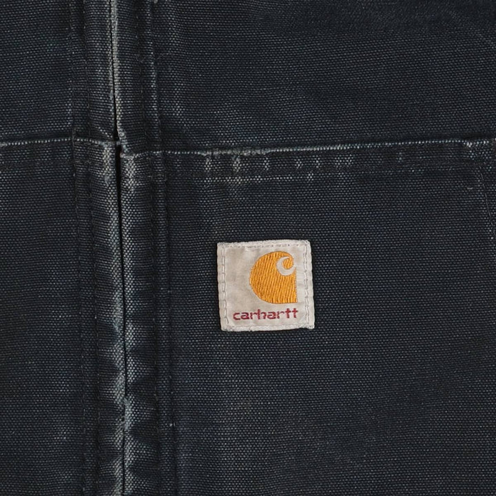 Carhartt Active Jacket, Padded Duck Full-Zip Hoodie, Made in USA, Men's XXL cotton black type Vintage Second Hand