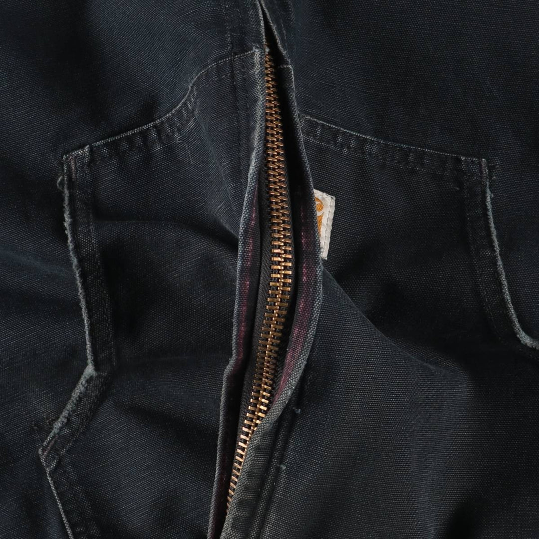 Carhartt Active Jacket, Padded Duck Full-Zip Hoodie, Made in USA, Men's XXL cotton black type Vintage Second Hand