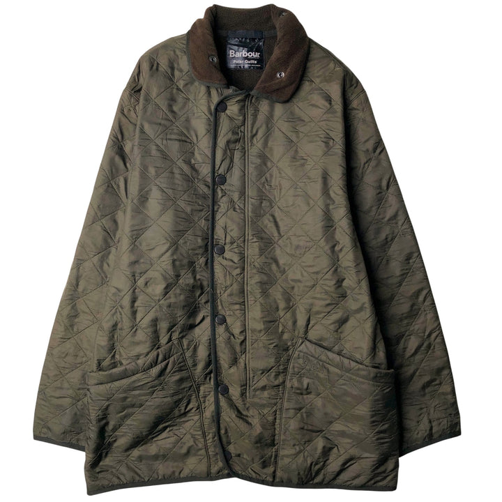 2000s~ Barbour Polarquilted Jacket, Long, Quilted Puffer Jacket, Men's Size M Nylon Khaki type Vintage Second Hand