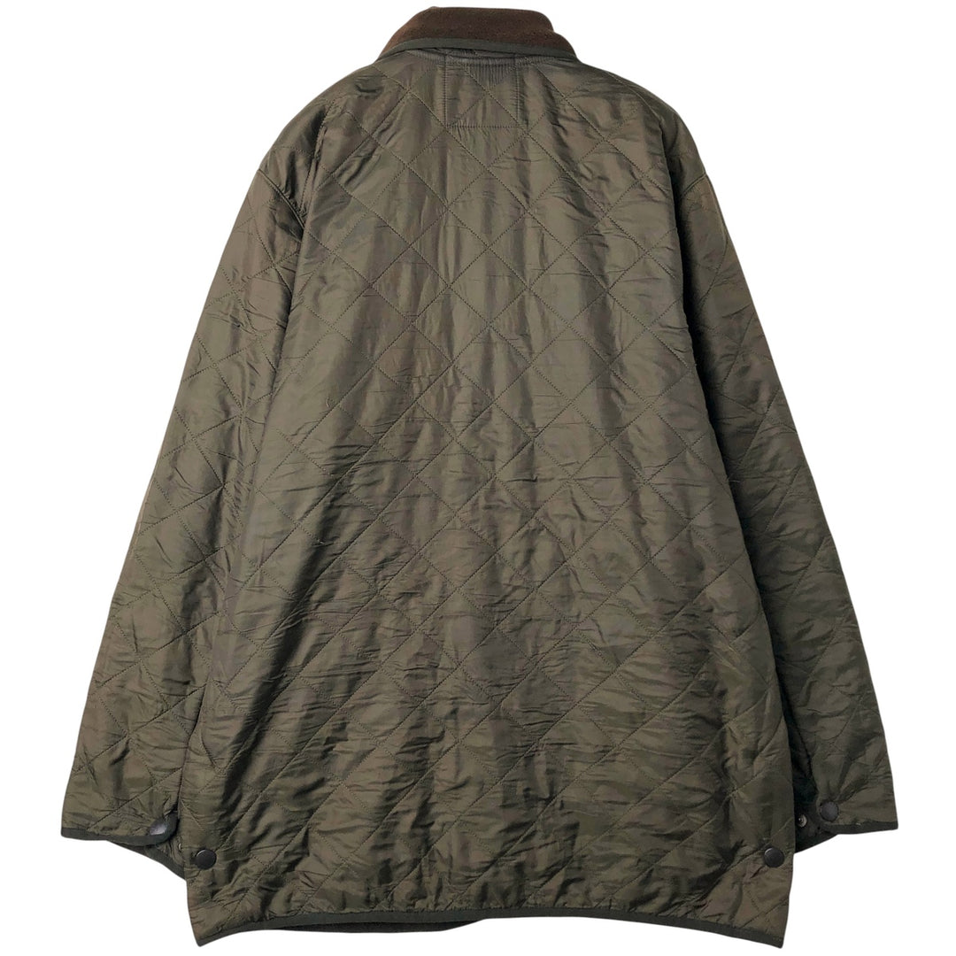 2000s~ Barbour Polarquilted Jacket, Long, Quilted Puffer Jacket, Men's Size M Nylon Khaki type Vintage Second Hand