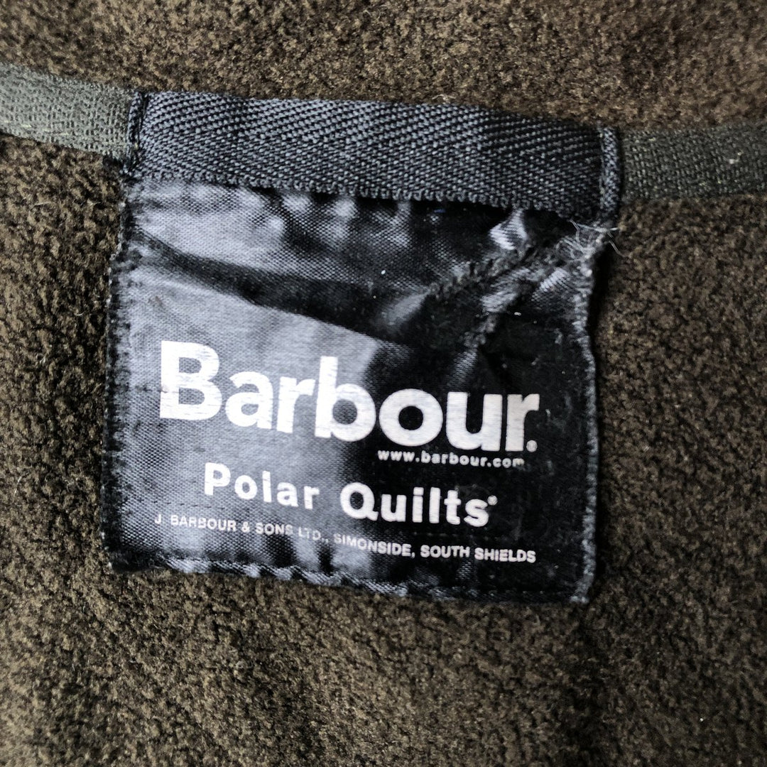 2000s~ Barbour Polarquilted Jacket, Long, Quilted Puffer Jacket, Men's Size M Nylon Khaki type Vintage Second Hand