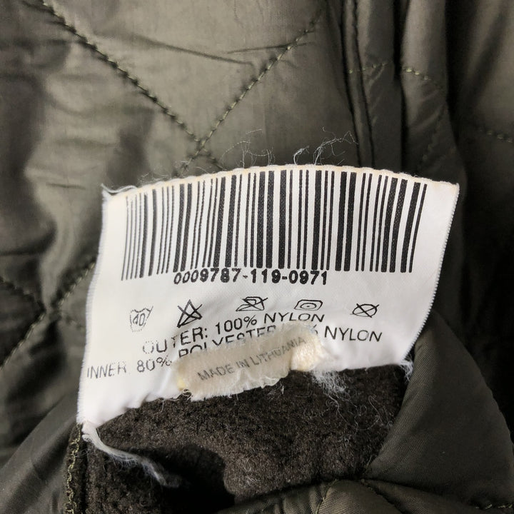 2000s~ Barbour Polarquilted Jacket, Long, Quilted Puffer Jacket, Men's Size M Nylon Khaki type Vintage Second Hand