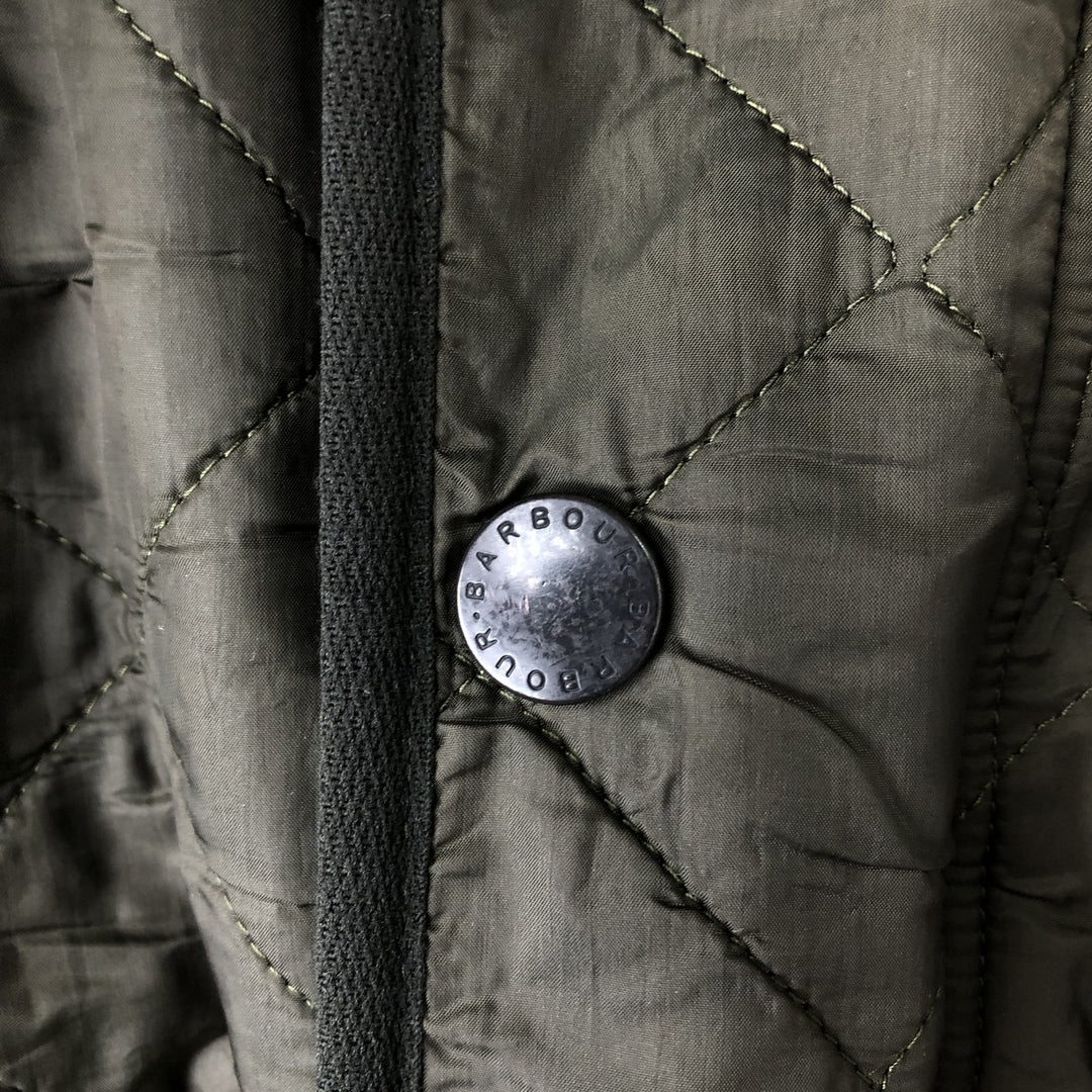 2000s~ Barbour Polarquilted Jacket, Long, Quilted Puffer Jacket, Men's Size M Nylon Khaki type Vintage Second Hand
