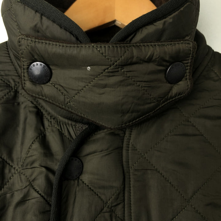 2000s~ Barbour Polarquilted Jacket, Long, Quilted Puffer Jacket, Men's Size M Nylon Khaki type Vintage Second Hand
